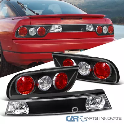 Fits 89-94 240SX S13 3Dr Hatchback Black Tail Lights+Center Trunk Lamp • $83.95