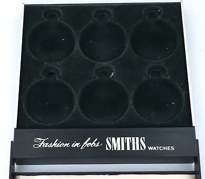 RARE Vintage Hard Shell Case / Smiths Pocket Watch 6 Slot Display Case. • $139