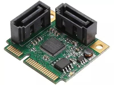 SYBA SI-MPE40095 Low Profile Ready SATA Mini PCI-Express Half Size 2 Port SATA I • $26.45