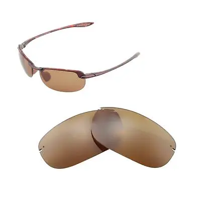 Walleva Polarized Brown Replacement Lenses For Maui Jim Makaha Sunglasses • $17.49