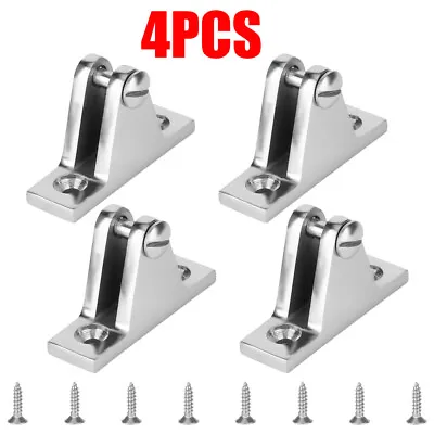 4PC Stainless Steel Marine Boat Deck Hinge Mount For Bimini Top Fitting Hardware • $22.89