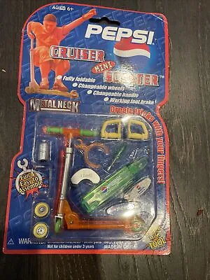 Rare 2000 PEPSI Mini Cruiser Scooter Fingerboard Slime Green Vintage New NIP Y2K • $12.90