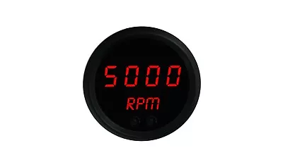 2 1/16  Digital Tachometer Red LED Gauge Black Bezel Made In The USA • $65.79