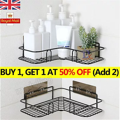 £6.99 • Buy Corner Shower Rack Shelf Bathroom Storage Organiser Basket Tidies Shelf Tray UK