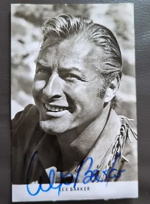 Lex Barker Original Signed Autograph Card Autograph Winnetou Deceased • £6.42