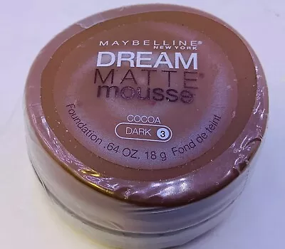 Maybelline Dream Matte Mousse Foundation Cocoa Dark 3 0.5 Fl Oz • $14.99
