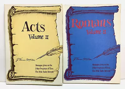 BIBLE RADIO NETWORK -  ROMANS VOLUME II  &  ACTS VOLUME II  J. McGee 1976 1980 • $11.25
