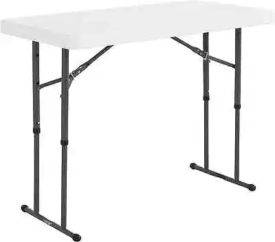 Lifetime 4 Ft (1.22 M) Commercial Adjustable Height Folding Table - White • £82.26