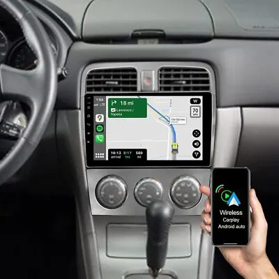 9  Carplay Android 13 32GB Car Radio Stereo GPS BT For Subaru Forester 2002-2008 • $133.60