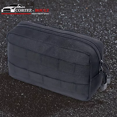 Tactical Molle Horizontal Admin Pouch Compact 1000D Utility EDC Tool Storage Bag • $11.99