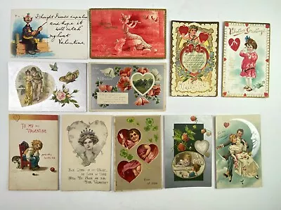 Group Of 11 Vintage Valentine's Day Postcards 1 Clapsaddle 2 Tuck • $26.99