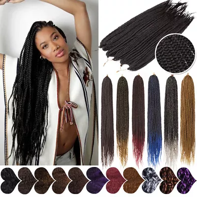 26  Afro Box Braids Micro Dreadlocks Soft Bulk Braiding Crochet Hair Extensions • $11.60