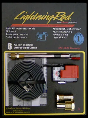 $109.95 • Buy Electric Conversion Kit LIGHTNING ROD Water Heater 10 Gal Suburban Atwood Camper
