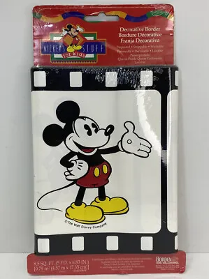 Mickey Mouse In Film Decorative Wallpaper Border Disney Mickey’s Stuff For Kids • $12.99