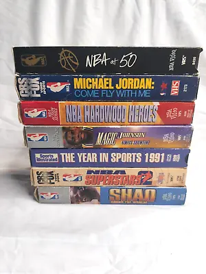 1990's Basketball VHS Video Lot Michael Jordan Shaq Magic Johnson 6 Videos • $14.99