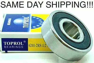  6201-8-2RS Sealed Bearing 1/2  Inch X 32mm X 10mm Ball Bearings 6201-1/2 • $6.18