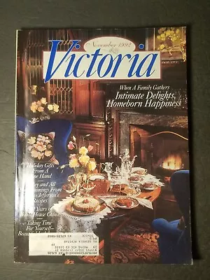 Vintage Victoria Magazine NOV 1992 Cooking Decor Antiques Fashion Crafts • $15