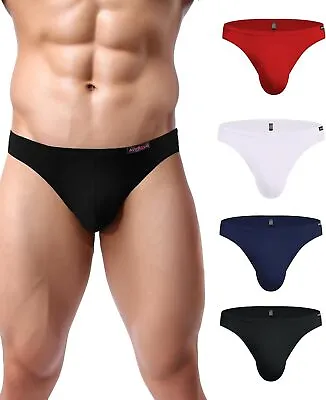 Avidlove Mens Bikini Underwear Low Rise Briefs Microfiber Underpants 4 Pack • $52.26