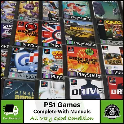 Sony PlayStation PS1 Games | All Complete With Manuals | Very Good • £24.97