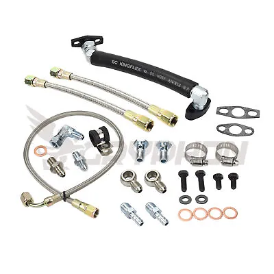 Turbo Oil Water Line Kit MAZDASPEED MS3 MS6 CX-7 MPS MZR Garrett GT28R GT30R • $117.51