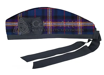 Scottish Masonic Tartan GLENGARRY Cap Military Bonnet Glengarry Hat | Kilt Cap • $20