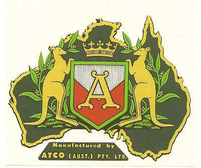 ATCO Australia Vintage Mower Repro Catcher Decal • $11.50