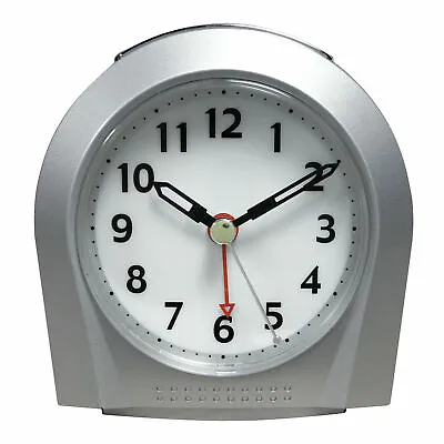 21103 Equity By La Crosse Night Vision Silent Sweep Analog Alarm Clock - Silver • $14.95