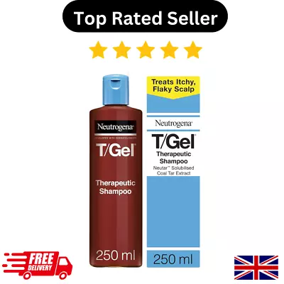 Neutrogena T/Gel Therapeutic Shampoo Treatment For Itchy Scalp & Dandruff 250ml • £9.99