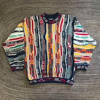 COOGI Cotton Knitted Sweater 3D Knit Size M Made In Australia Vintage • $198