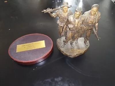 Official Vietnam Veterans Memorial Sculpture Three Servicemen Franklin Mint 1988 • $269.95