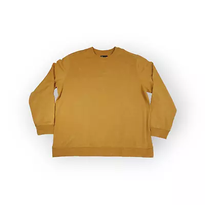 Original Use Men's Big & Tall Fleece Crewneck Sweatshirt Yellow 4XLT • $14.99