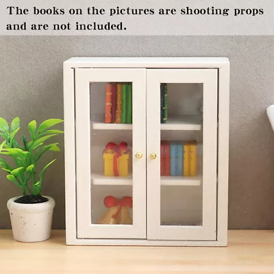 1:12 Dollhouse Mini White Wall Cabinet Hanging Storage Cupboard Furniture Decor • $18.76