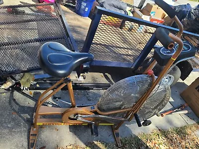 Vintage Schwinn Air-Dyne Dual-Action Stationary Exercise Bike Gold Crossfit  • $300