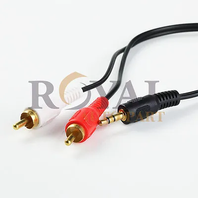 3.5mm Aux Male Jack To 2 Male RCA Stereo Audio Cable For MP3 IPod Phone 6FT • £7.71