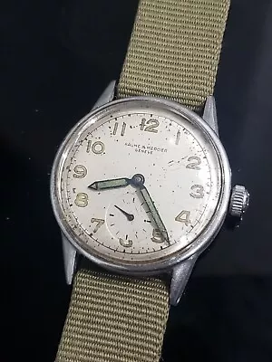 Vintage WWII BAUME & MERCIER Men's Military Watch Working Nice  • $450