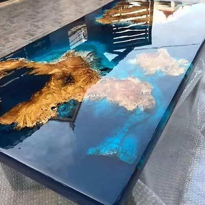 Ocean Table Epoxy Dining Table Resin Coffee Table River Table Living Room Table • $2809