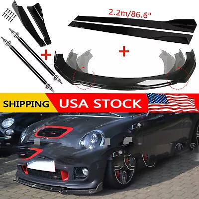 Front Rear Bumper Lip Spoiler Body Kit Splitter Side+Skirt For MINI COOPER R56 • $99.99