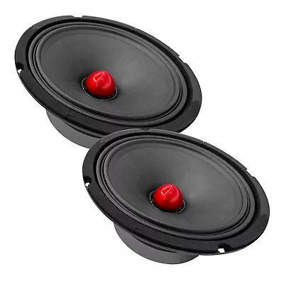 8 Inch Mid-Range Bullet Pro Audio Car Speaker Red Aluminium Bullet Loudspeaker • $32.67