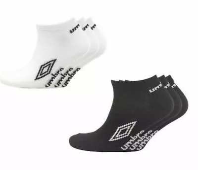 6 Pairs* Mens Umbro Trainer Socks 100% Genuine* Size 6-11 • £5.99