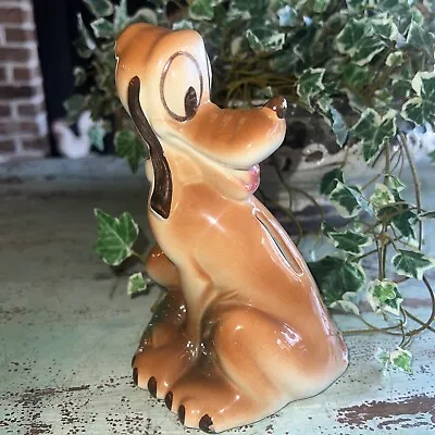 Vintage Ceramic Pluto Bank 6.75  Tall Disney • $30.75