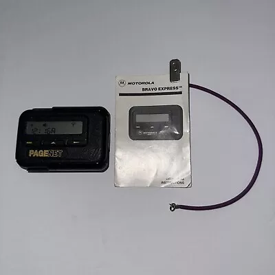 Vintage Motorola Bravo Express Beeper Pager PAGENET With Case Uniden Tested • $25