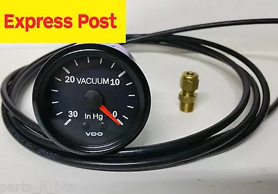 VDO 52mm VACUUM GAUGE AND VDO LINE KIT AUTOMOTIVE 4WD 150077005 EXPRESS • $100108.22