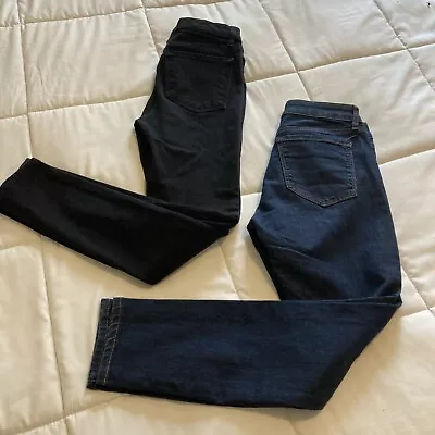 LOFT Women's Pants Jeans Lot Of 2 Pairs Size 2 Blue Black Denim Skinny Legging • $12