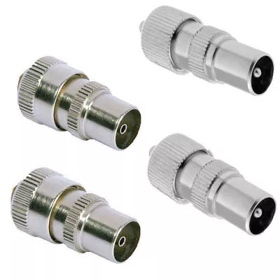 Coaxial Connector For TV Aerial Cable RF Coax Plug Male Female Metal Screw Type • £39.99