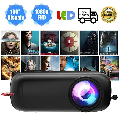 LED Projector 1080P Full HD Home Party Theater Cinema Portable Pocket Projector • $59.99