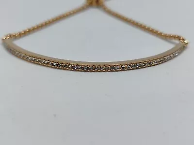 Michael Kors Adjustable Rose Gold Colour Crystal Pave Set Bracelet Perfect • £22