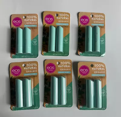 EOS X6 100% Natural Organic Shea Lip Balm Sweet Mint 2 Pack Moisturizing Lipbalm • $23.99