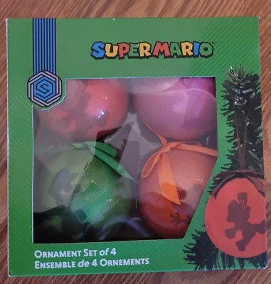 Nintendo Super Mario Christmas Ornaments - Set Of 4 - 2018  NEW/open Box! • $5.85