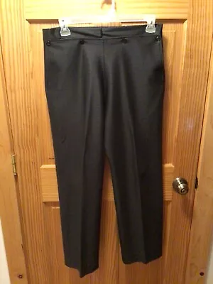 Amish Mennonite Hand Made Black 5-Button Broadfall Pants W34 EUC Plain Clothing • $14.99