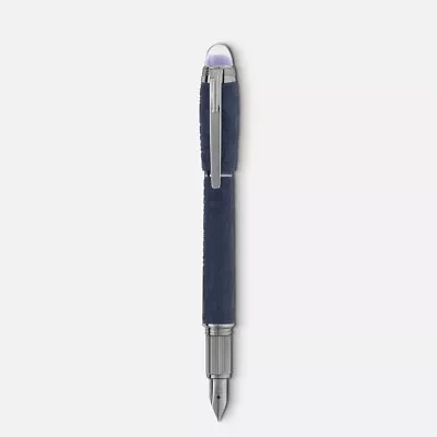 Montblanc Starwalker Space Blue Resin Fountain Pen Fine Point #130211~New • $199